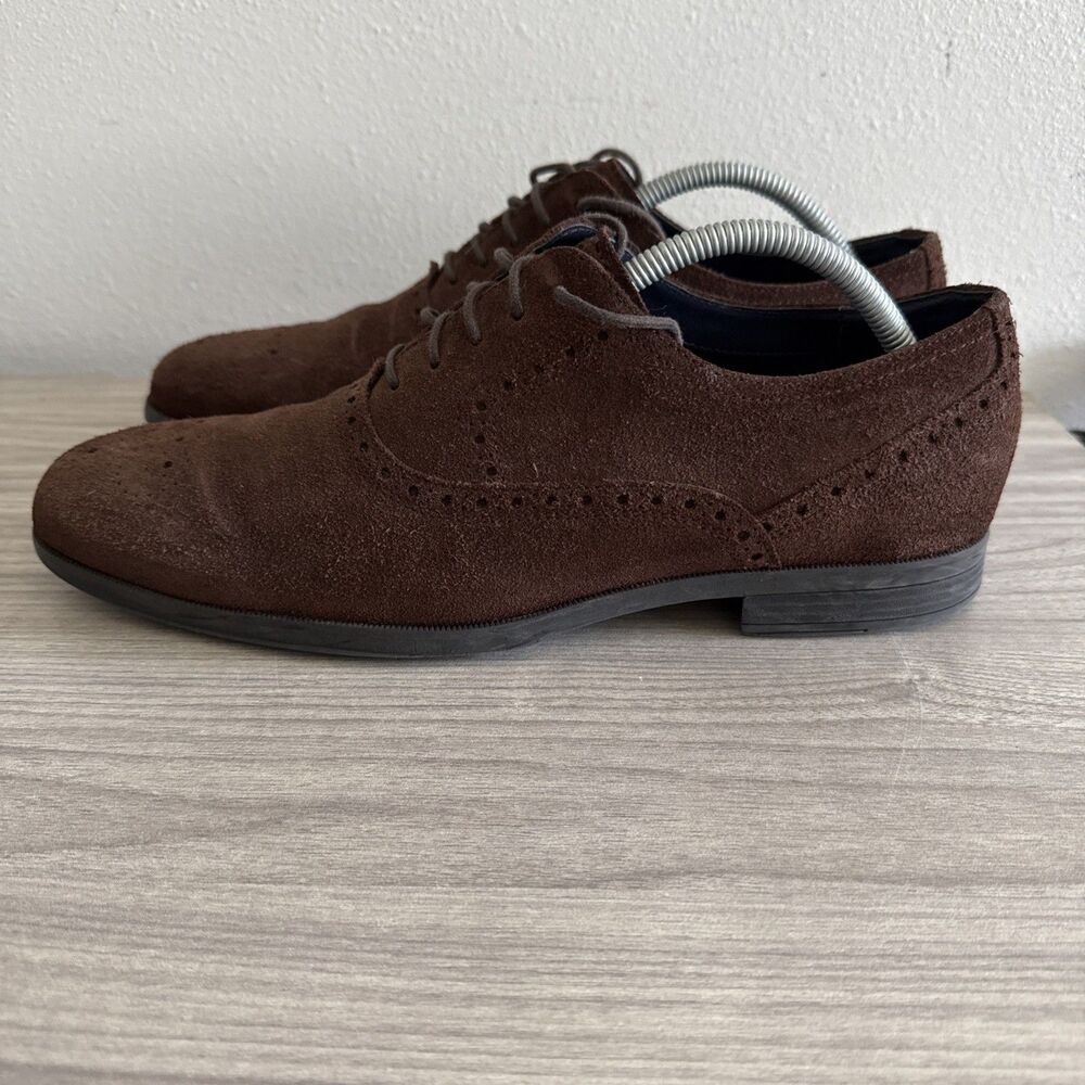Cole‎ Haan Montgomery Plain Ox C20822 Chestnut Suede Shoes Size 9.5 Men’s
